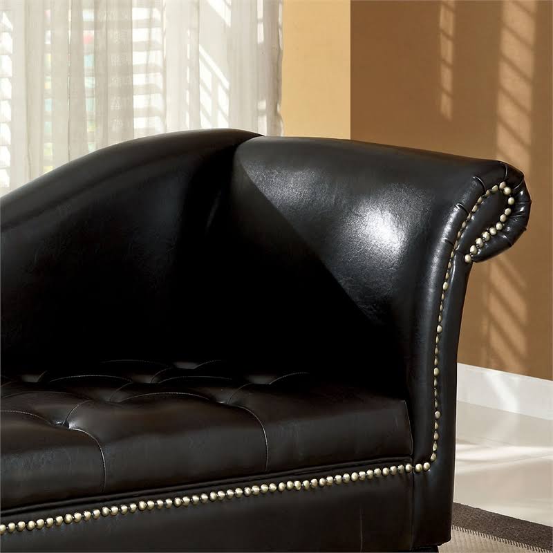 Black Storage Chaise H85710