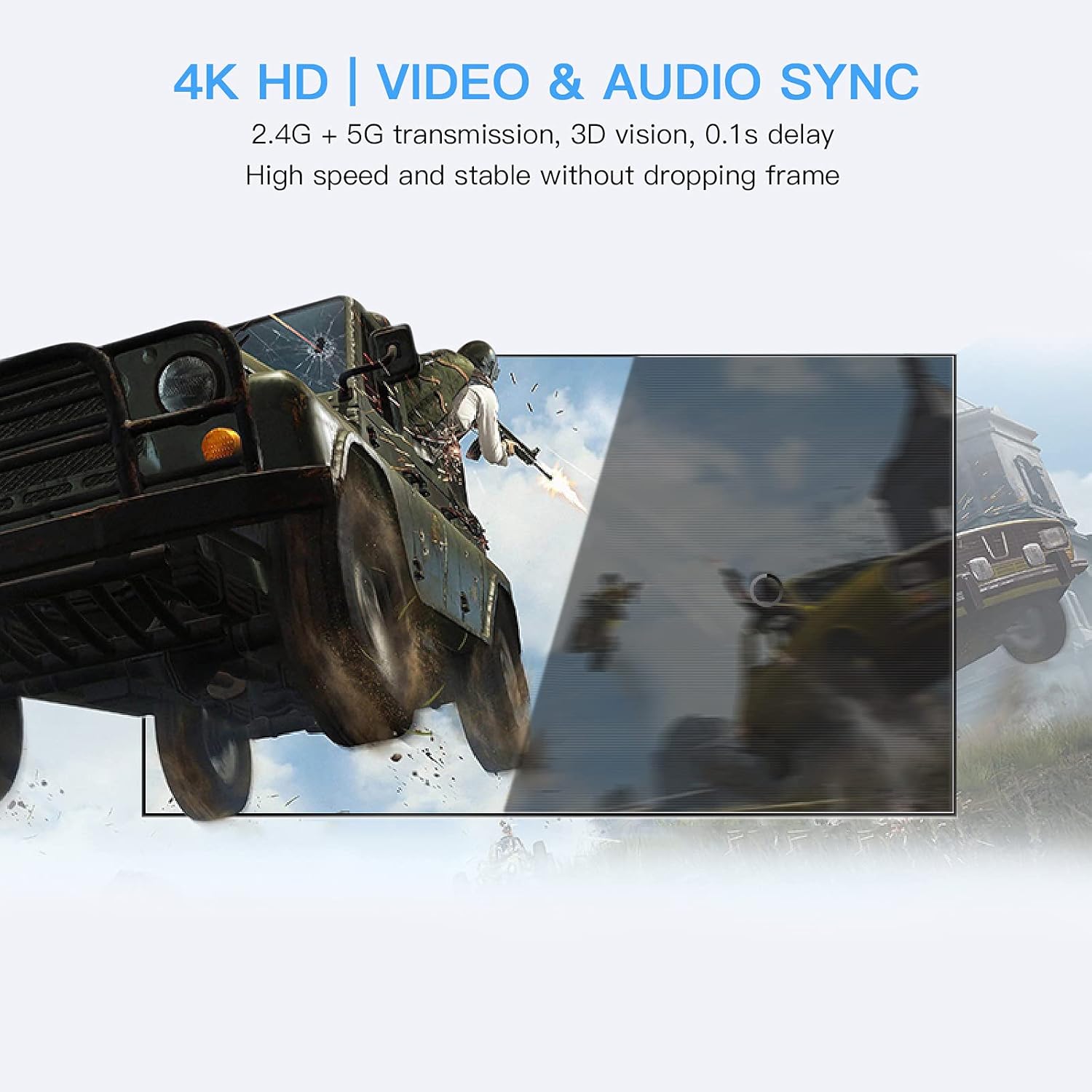 Wireless HDMI Transmitter and Receiver Kit, 4K @30Hz Streaming Video/Audio System Y4819