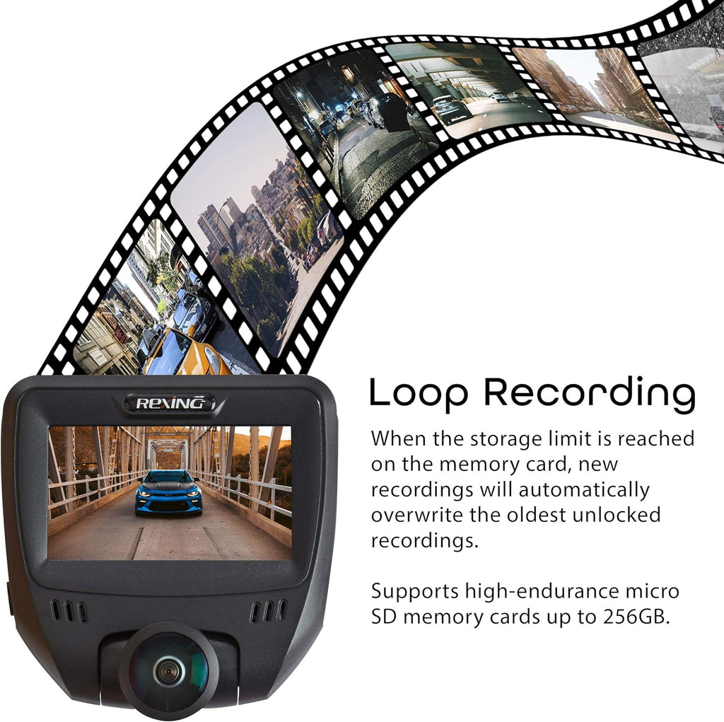 360 Degree Dual Channel Dash Cam with Rear Camera M7670