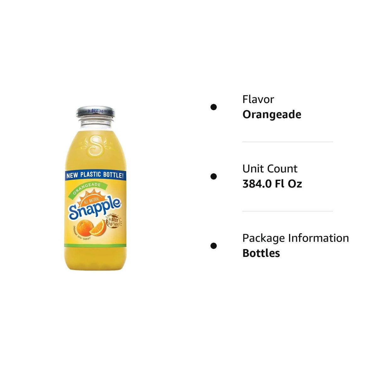 Orangeade 16 fl oz 24 Plastic Bottles Q764