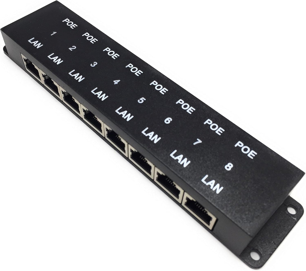 8 Port Passive PoE Injector with 48V 60W Power Supply H8774