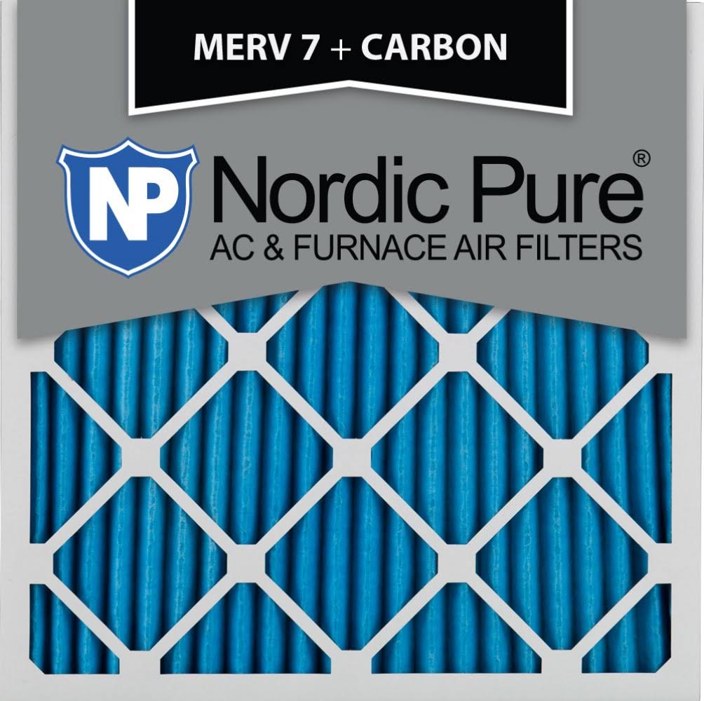 16x16x1 MERV 7 Carbon AC Furnace Air Filters, Qty 6 I5612