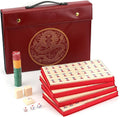 Chinese Mahjong 144 Numbered White Ivory Melamine Tiles with Carrying Case S477