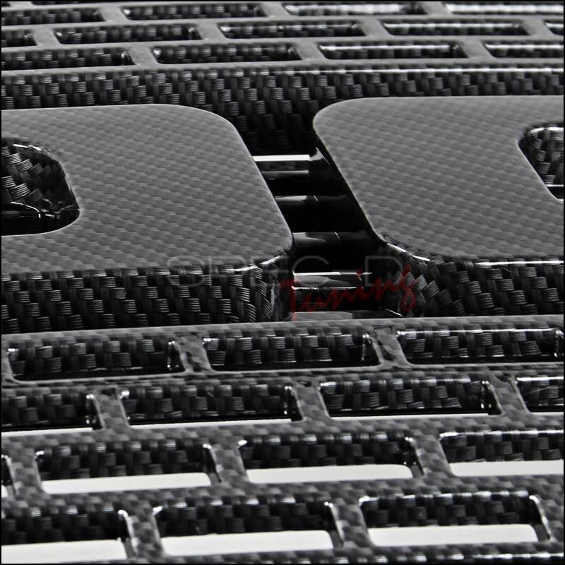 Gray ABS Carbon Fiber Look Front Hood Grille for Ford F150 X3485