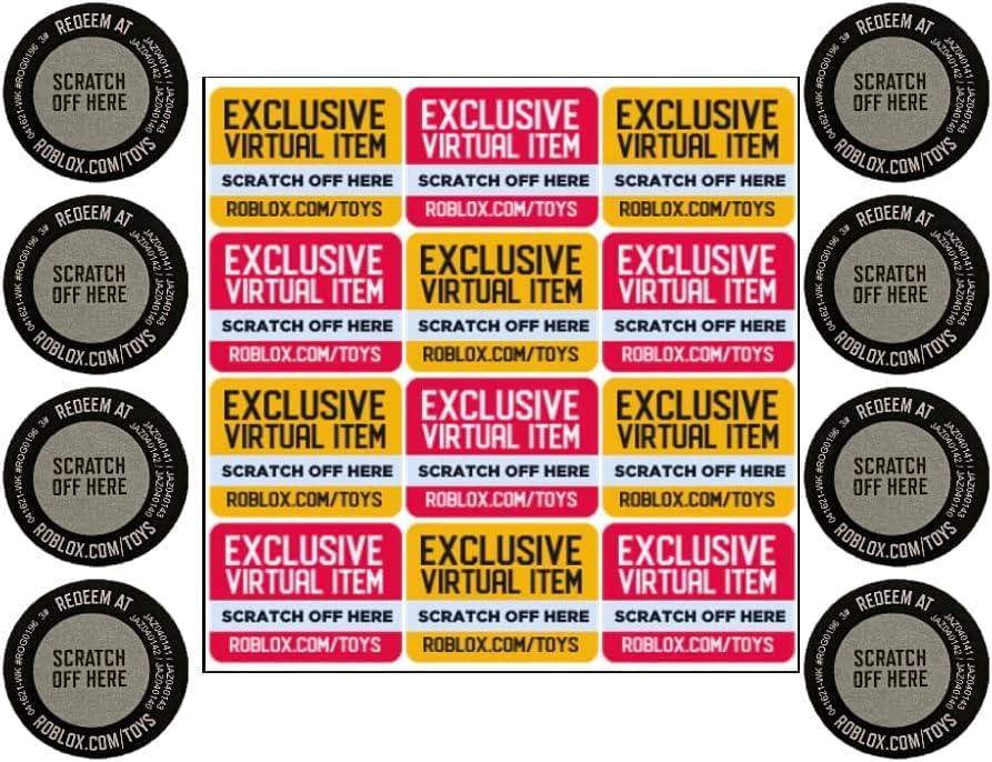 Roblox Codes - Lot of 20 Authentic Unscratched Redeemable Codes D33730
