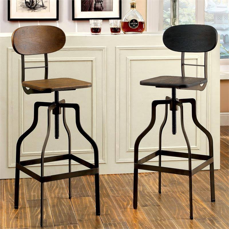Dark Brown Adjustable Swivel Bar Stool K4920