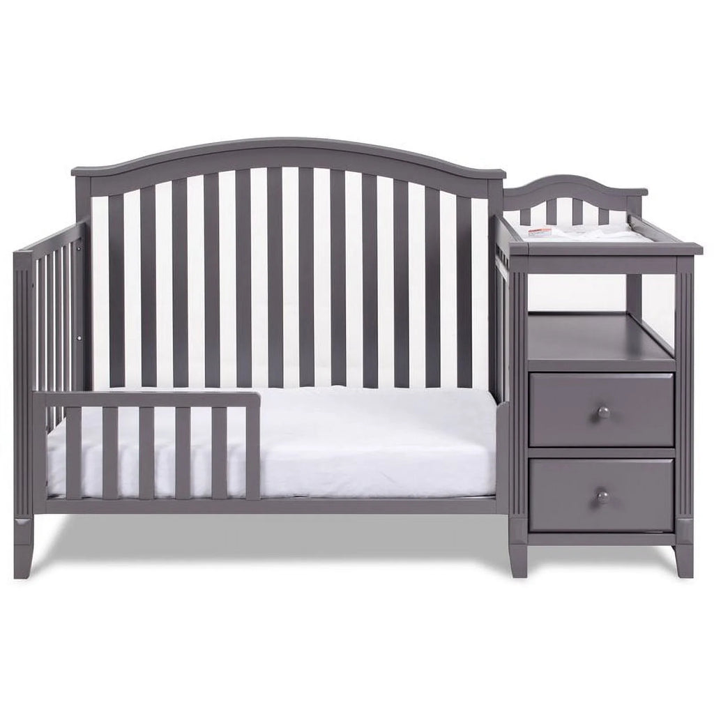 4-in-1 Convertible Crib and Changer Gray V881937