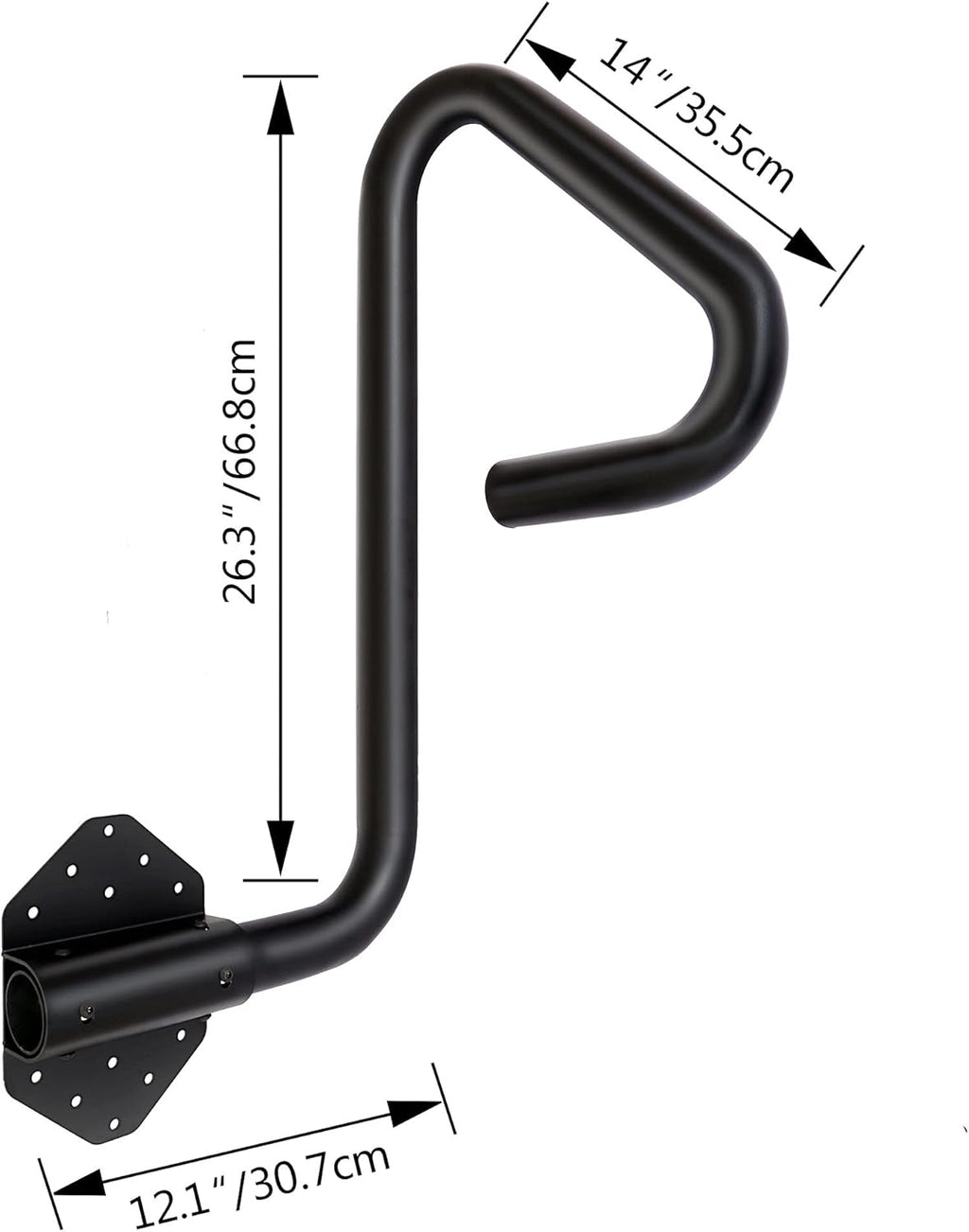 Spa Safety Handrail 57'' Hot Tub Handrail 600LBS Capacity Hot Rail, Spa Hand Railing with Slide-Under Base T8107