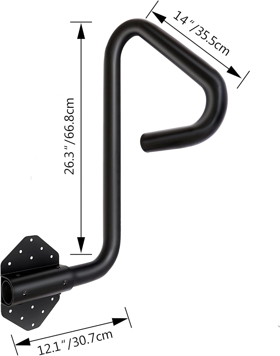 Spa Safety Handrail 57'' Hot Tub Handrail 600LBS Capacity Hot Rail, Spa Hand Railing with Slide-Under Base T8107