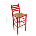 Red Wood Ladder Back Bar Stool E8283