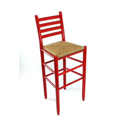 Red Wood Ladder Back Bar Stool E8283