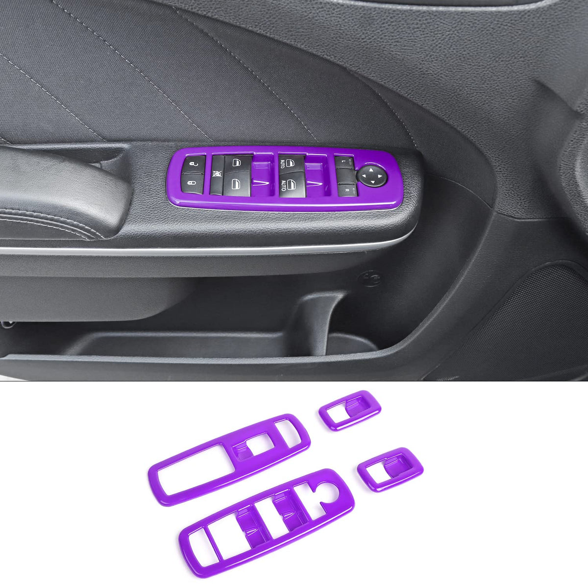 Carbon Fiber Window Lift Switch Cover Interior Button Trim Kit F532