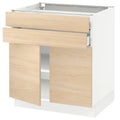 White 2 Door 2 Drawer Base Cabinet F850600