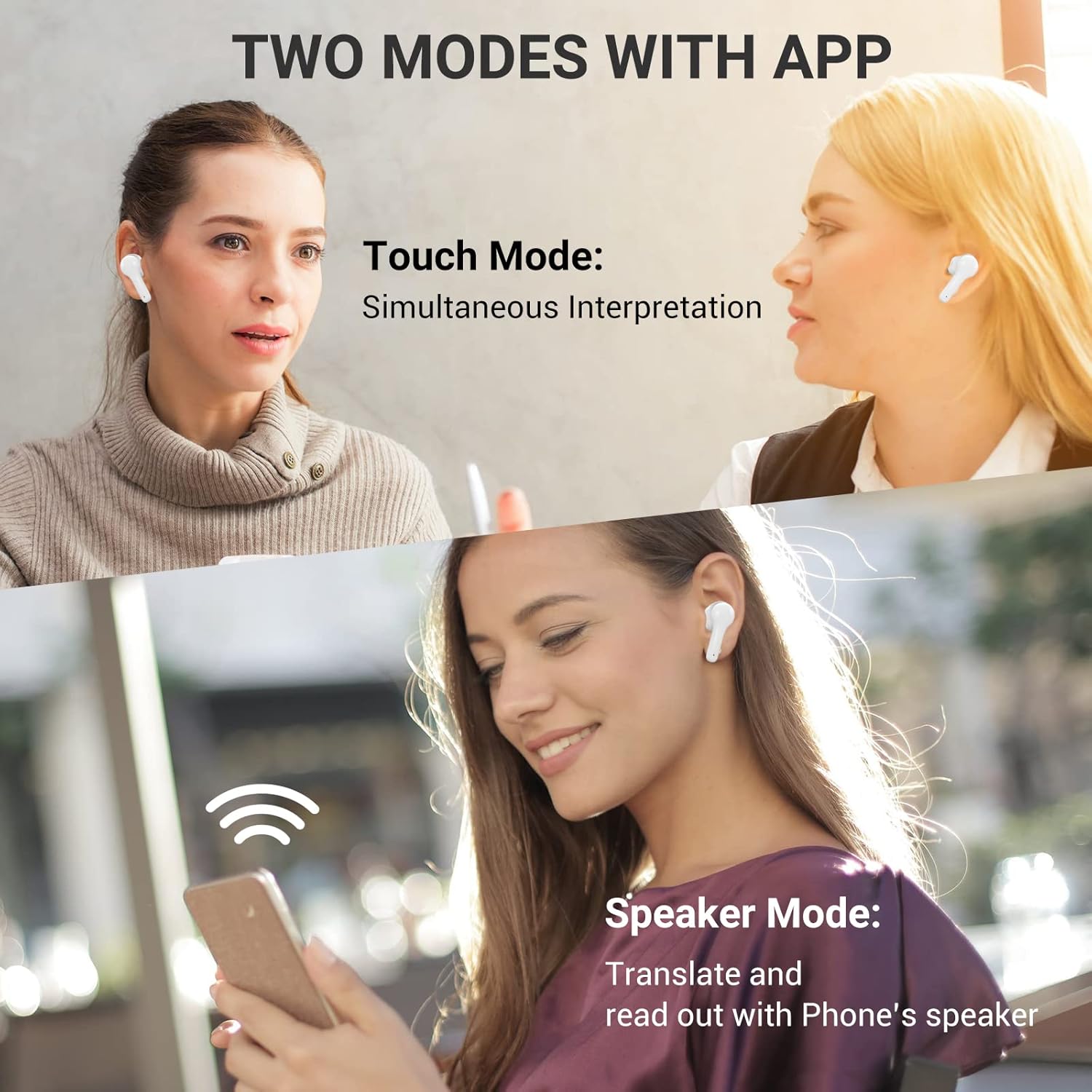 71 Language Instant Voice Translator Earbuds with Bluetooth R842004