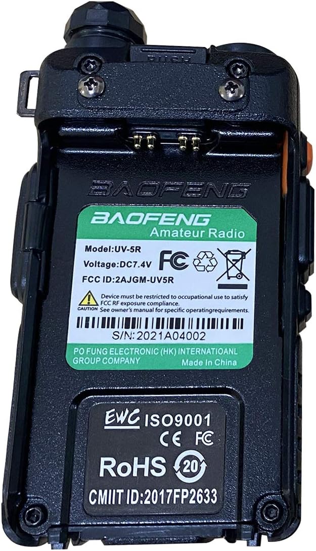 2 Pack Black Baofeng UV-5R Two Way Radio Handheld Walkie Talkie with 771 Antenna A5902