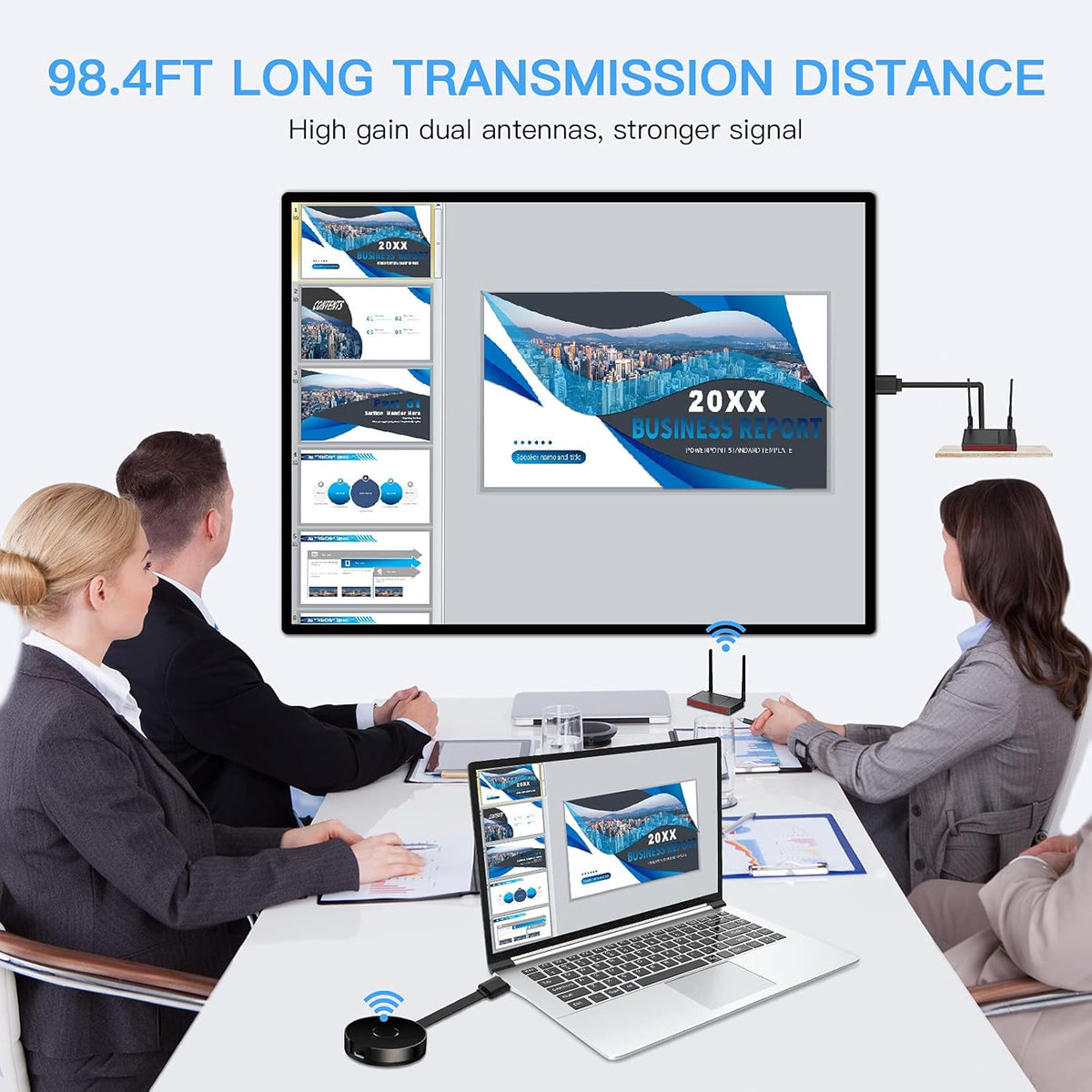 Wireless HDMI Transmitter and Receiver Kit, 4K @30Hz Streaming Video/Audio System Y4819