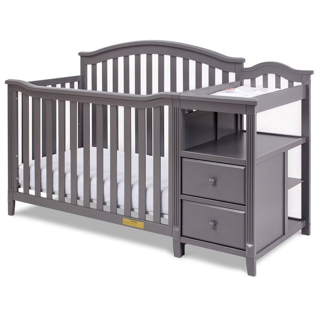 4-in-1 Convertible Crib and Changer Gray V881937