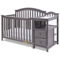 4-in-1 Convertible Crib and Changer Gray V881937