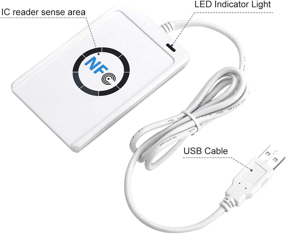 NFC RFID Contactless Smart Card Reader Writer with USB and 5X IC Card T65468