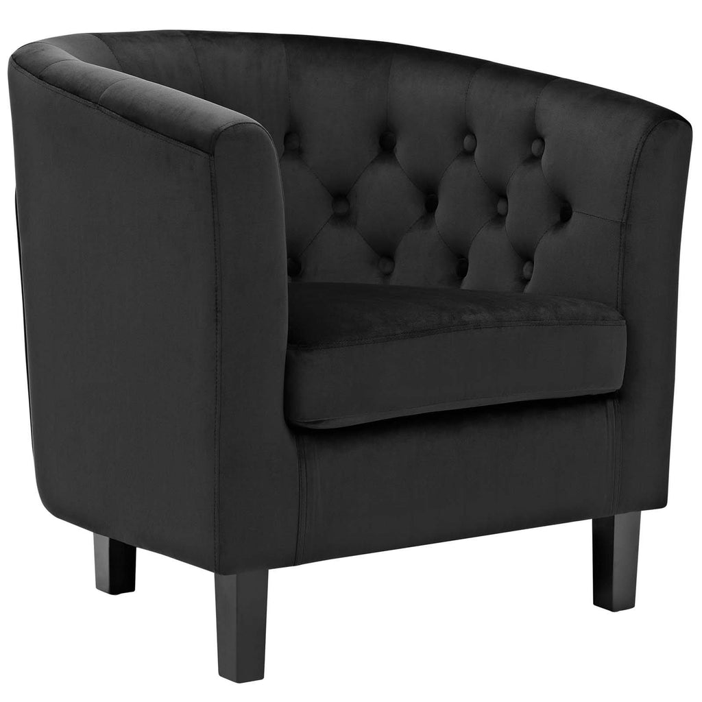 2 Piece Velvet Armchair Set - Gray O863