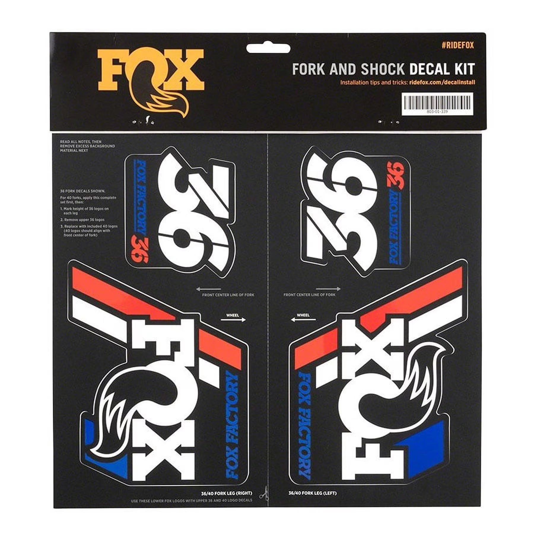 Red/White/Blue Decal Kit for Forks and Shocks V309267