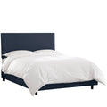 Navy Twin Microsuede Bed P8483