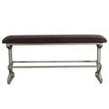 Rustic Brown Fabric Counter Height Bench Z129