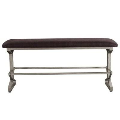 Rustic Brown Fabric Counter Height Bench Z129