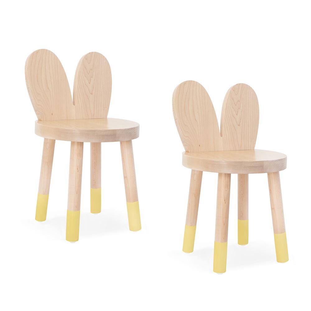 Yellow Kids Chair Set of 2 Q538