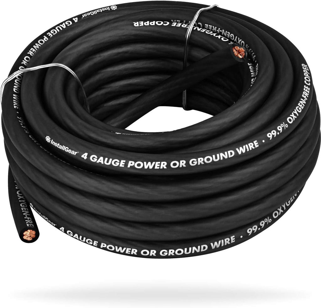 4 Gauge Red 25ft Power/Ground Wire OFC Pack of 2 X4502