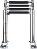 Telescopic 4 Step Stainless Steel Boat Ladder, 900 Pound Capacity, Pack of 2 W1905
