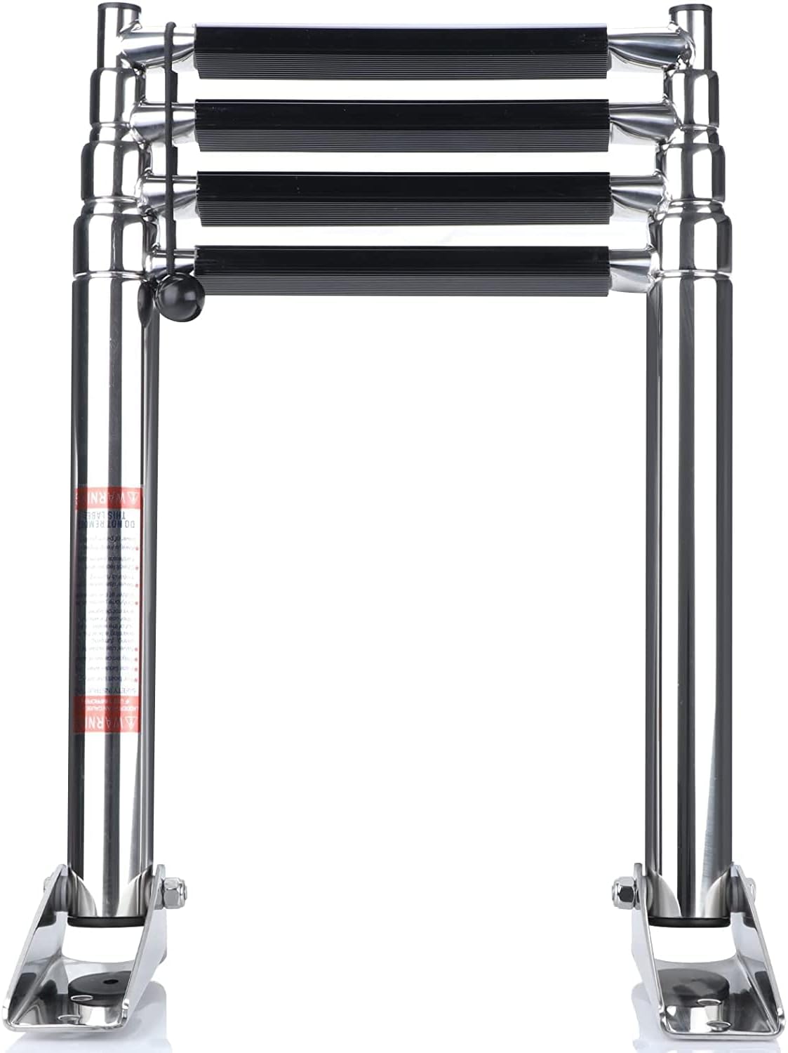 Telescopic 4 Step Stainless Steel Boat Ladder, 900 Pound Capacity, Pack of 2 W1905