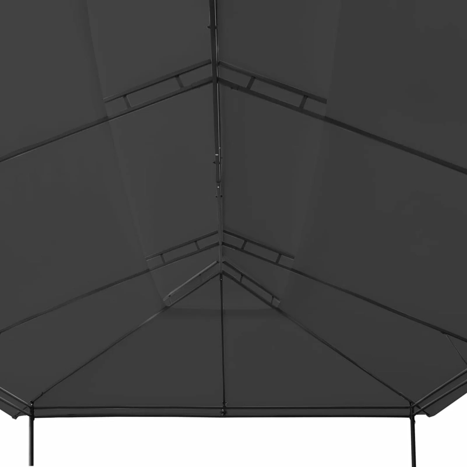 Party Tent Outdoor Gazebo Steel Frame Canopy Anthracite 236.2 x 117.3 x 106.3 Inches R809847