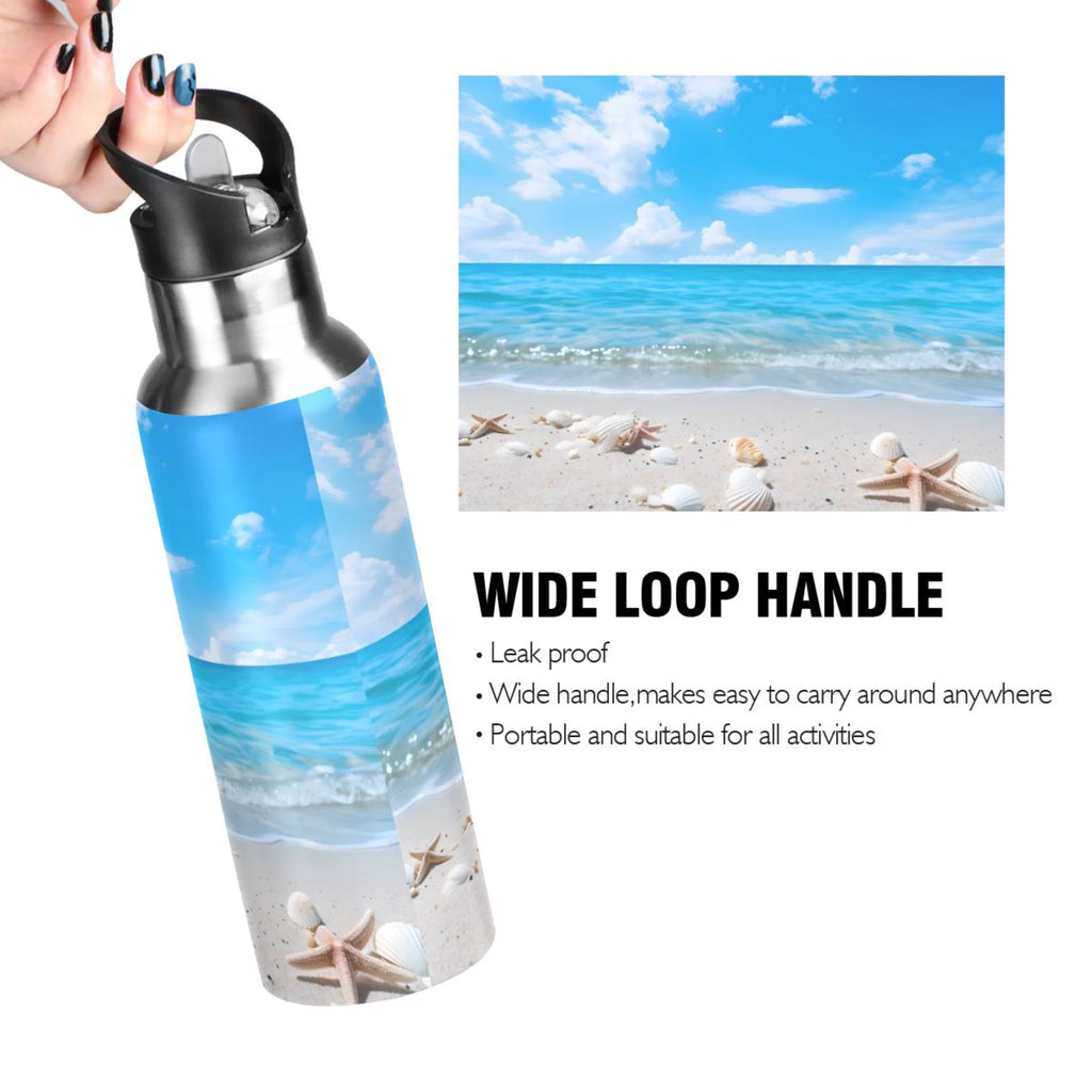 Insulated Stainless Steel Water Bottle with Straw Lid, 20 oz O80256