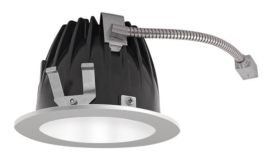 LED Trim Round 80Deg 40K 80CRI White Cone Silver Ring N802919