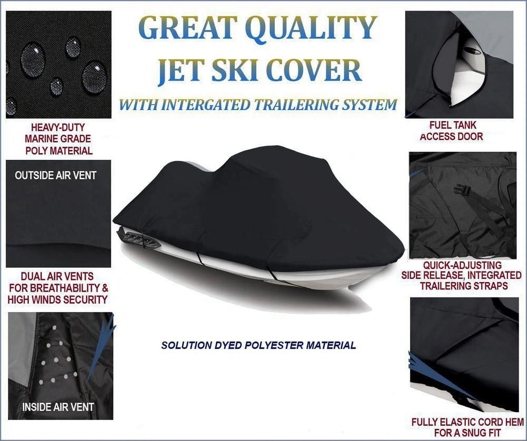 Black 600 Denier Jet Ski Cover K18192