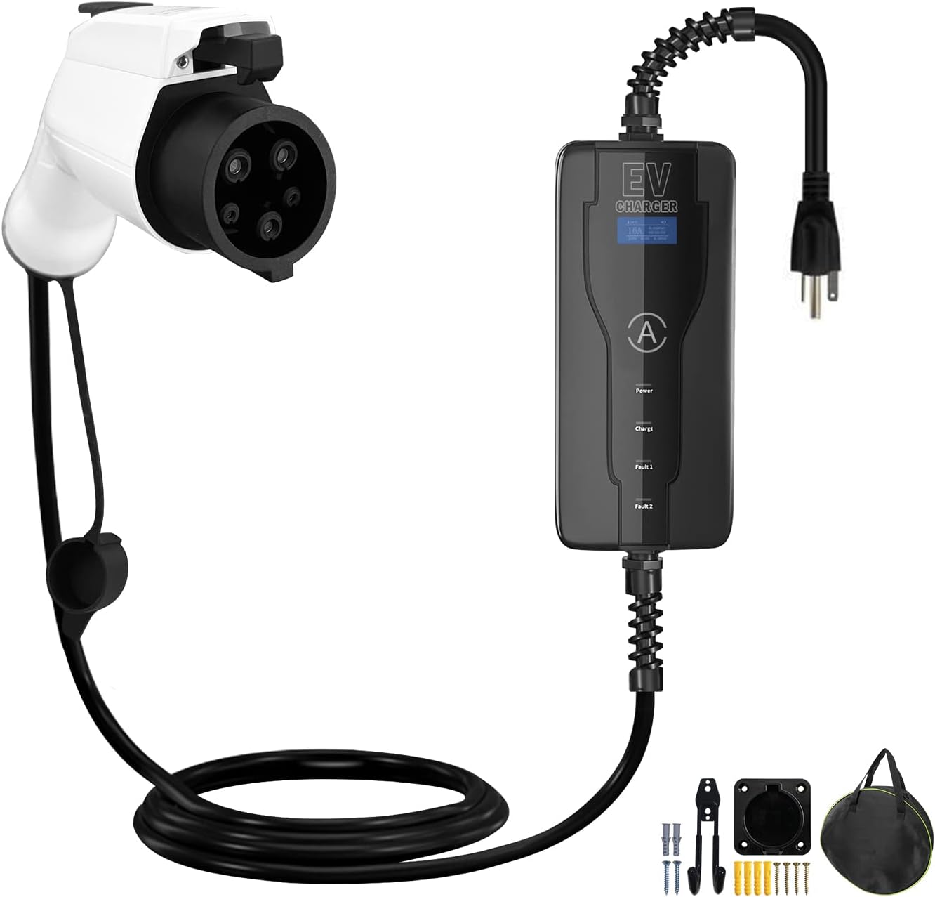 Portable EV Charger with NEMA 5-15 Plug, 25FT Cable Z8483