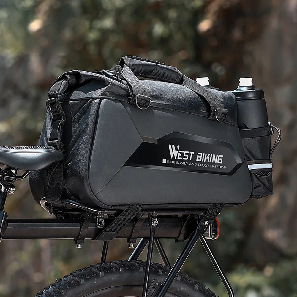 Expandable Bike Rear Storage Bag with Rack U8854