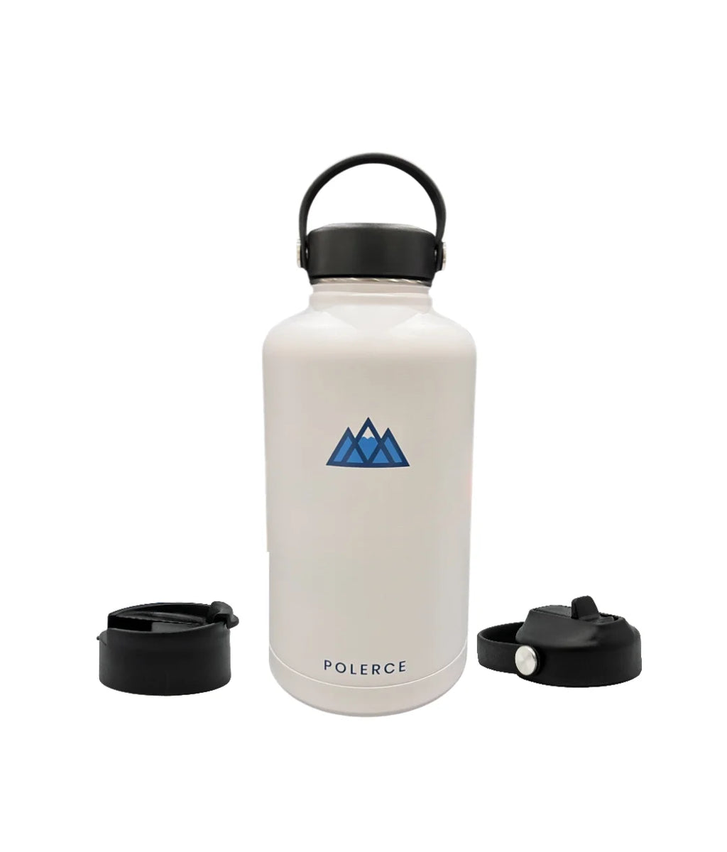 64 fl oz White Stainless Steel Vacuum Insulated Bottle A663