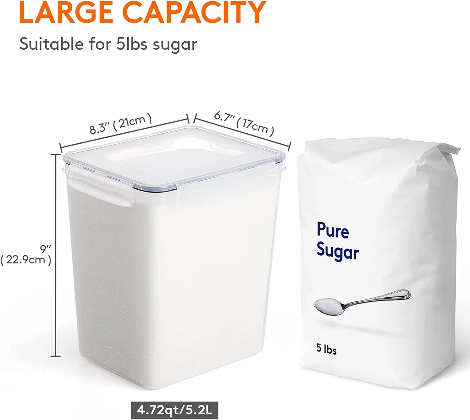 175oz 4PCS Airtight Food Storage Containers with Lids Y64309