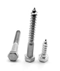 Hex Lag Screw Stainless Steel 18-8 Pk 10 H868