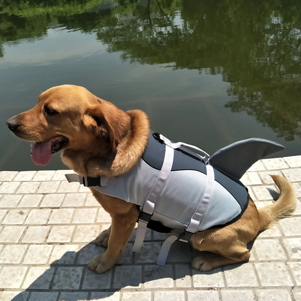 Dog Pet Shark Swimsuit Vest Pet Safety Wear Dog Swimsuit Preserver For Water Safety Device At The Pool, Beach, Boating X91420