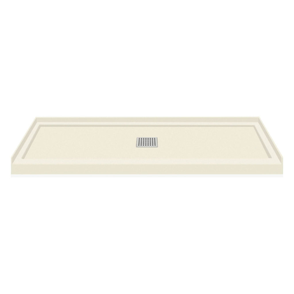 Cameo Single Threshold Shower Base with Center Drain B7129