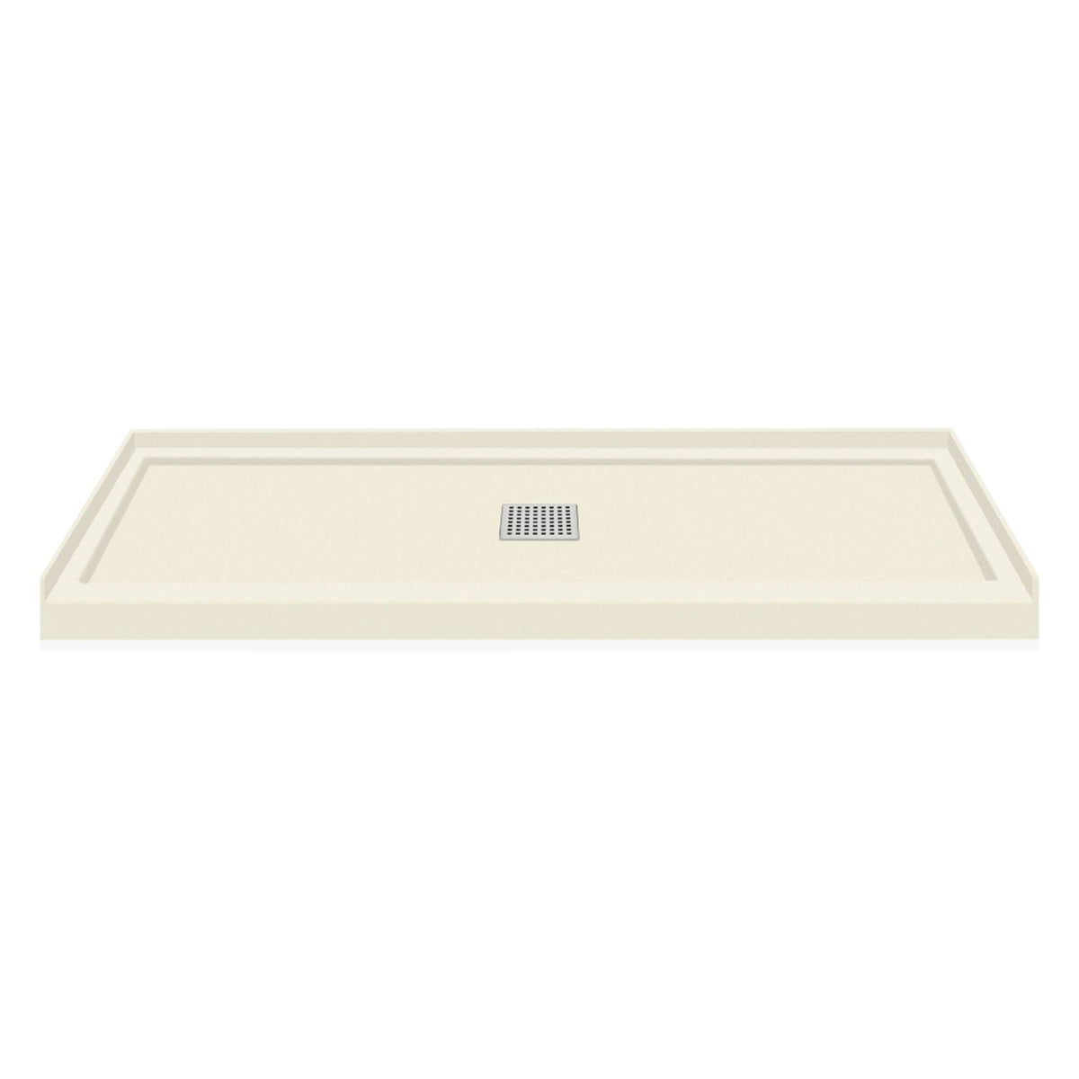 Cameo Single Threshold Shower Base with Center Drain B7129