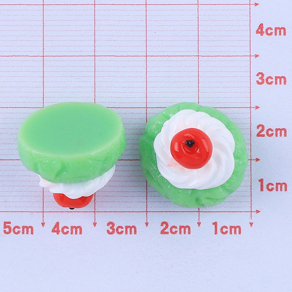 10 Pcs Mini Simulation Cake Cookies Chocolate Toast Fruit Pudding Dollhouse Decorations H7945