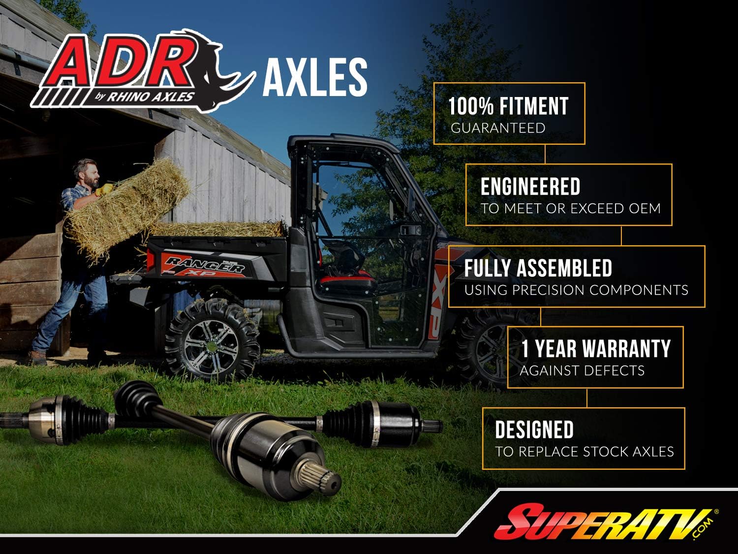 Rear Axle for Polaris RZR XP 900/4 900 Y684