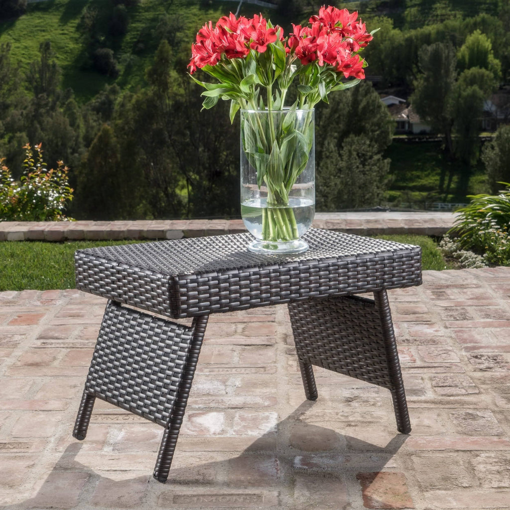 Gray 3-Piece Outdoor Wicker Chaise Lounge Set K2656