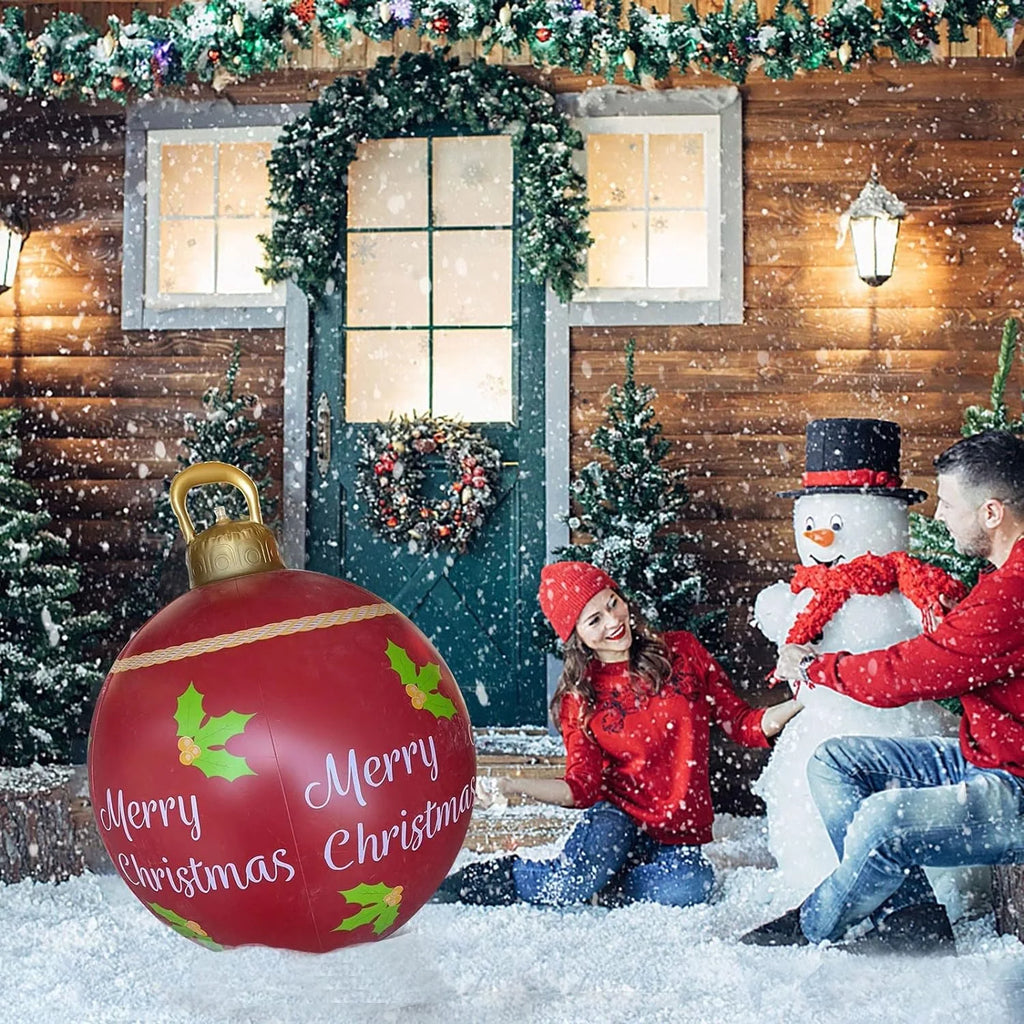 Outdoor Christmas Inflatable Ball PVC 23.6Inch with Pump Z872