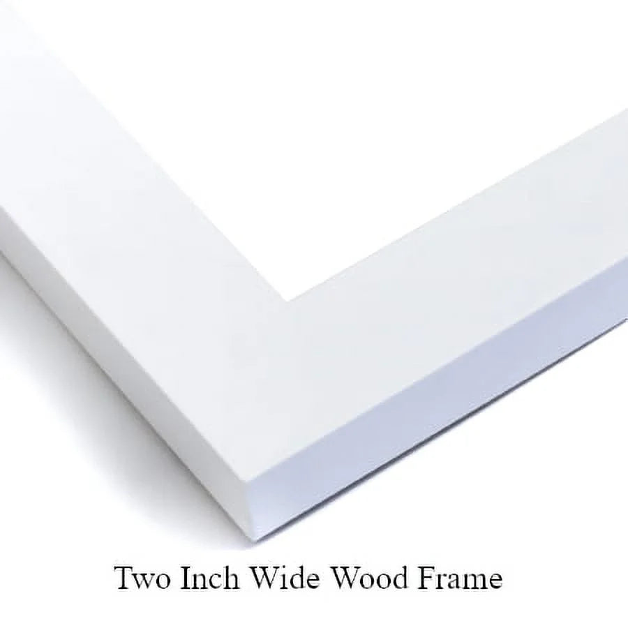 18x32 White Wood Framed Museum Art Print B3356