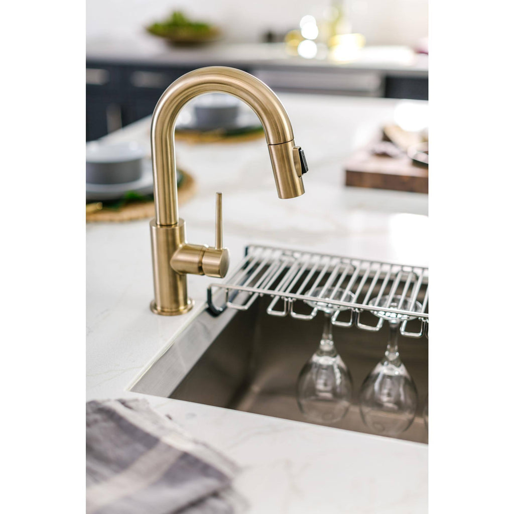Chrome Single Handle Pull-Down Bar/Prep Faucet F9430